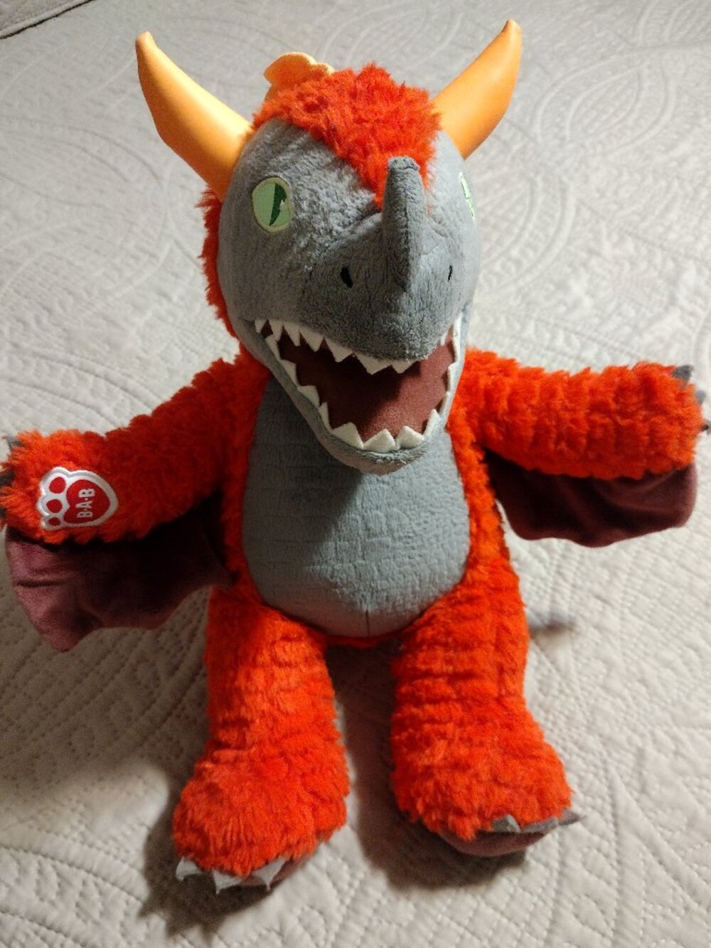 B~A~B Build A Bear 17" Great Wolf Lodge MagiQuest Charlock Red Dragon Plush